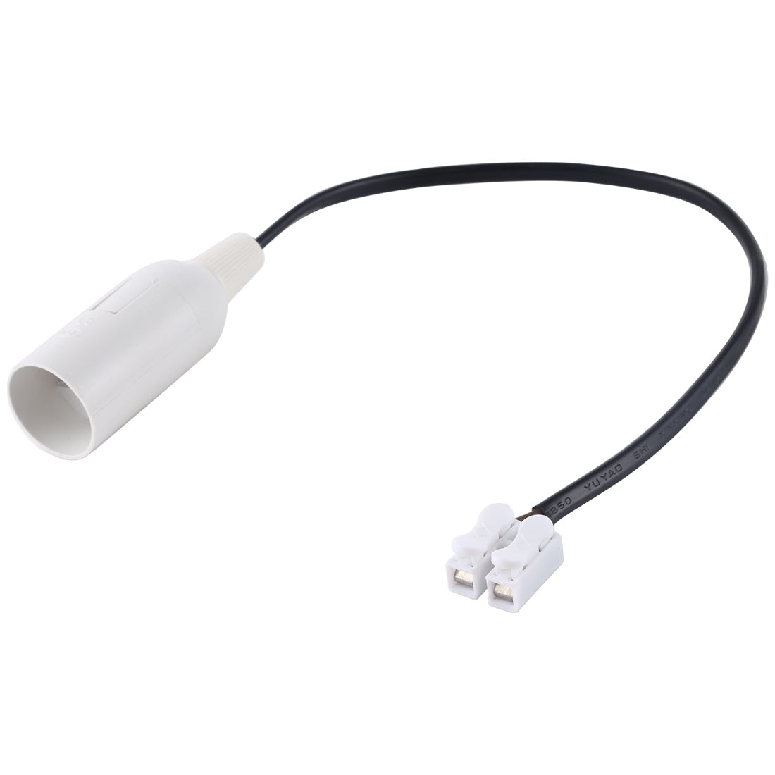 ELECTROPRIME E14 Lamp Socket Base Holder with Electrical Wire Cable, Cable Length: 28cm(White)