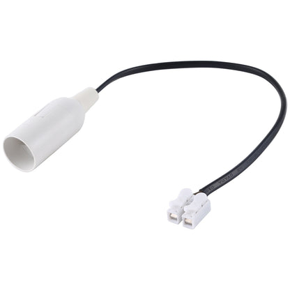 ELECTROPRIME E14 Lamp Socket Base Holder with Electrical Wire Cable, Cable Length: 28cm(White)