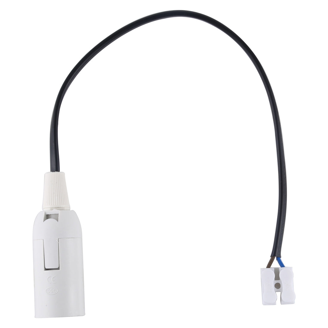 ELECTROPRIME E14 Lamp Socket Base Holder with Electrical Wire Cable, Cable Length: 28cm(White)