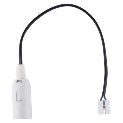 ELECTROPRIME E14 Lamp Socket Base Holder with Electrical Wire Cable, Cable Length: 28cm(White)