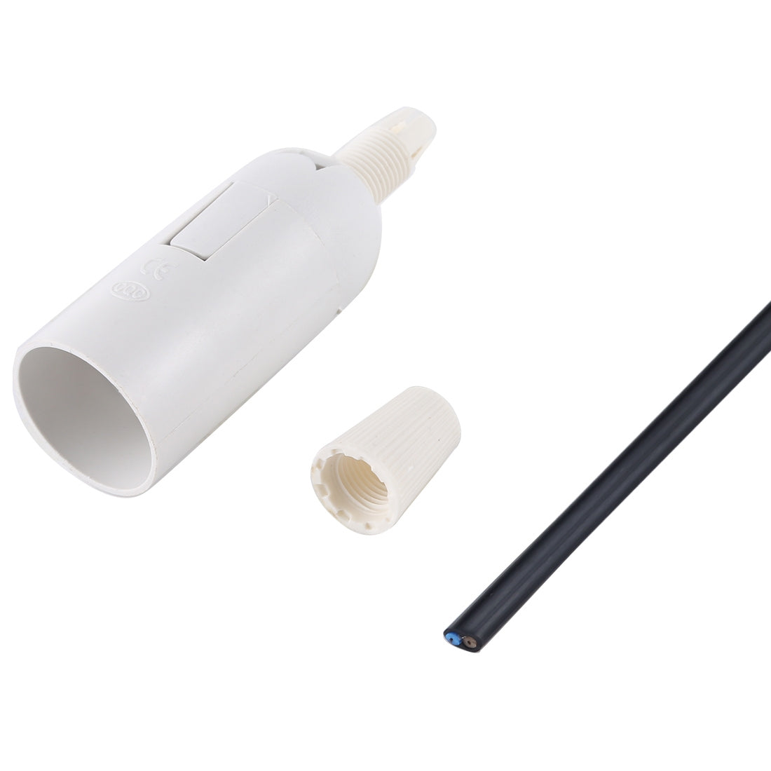 ELECTROPRIME E14 Lamp Socket Base Holder with Electrical Wire Cable, Cable Length: 28cm(White)
