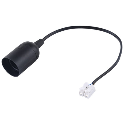 ELECTROPRIME E27 Lamp Socket Base Holder with Electrical Wire Cable, Cable Length: 28cm (Black)