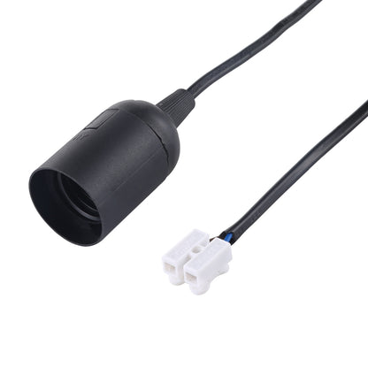 ELECTROPRIME E27 Lamp Socket Base Holder with Electrical Wire Cable, Cable Length: 28cm (Black)