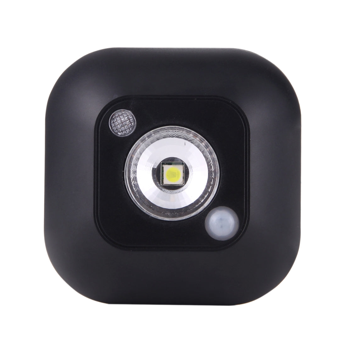ELECTROPRIME White Light Mini Human Body Motion Induction Ceiling Night Light , Porch Wall Lamps for Cabinets / Bedroom / Bathroom / Living Room, Sensor Distance: 2-3m(Black)