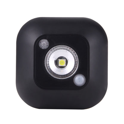 ELECTROPRIME White Light Mini Human Body Motion Induction Ceiling Night Light , Porch Wall Lamps for Cabinets / Bedroom / Bathroom / Living Room, Sensor Distance: 2-3m(Black)