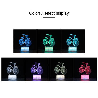 ELECTROPRIME DC01 Crack Base Bicycle Creative 3D Colorful LED Decorative Night Light, Remote Control Version