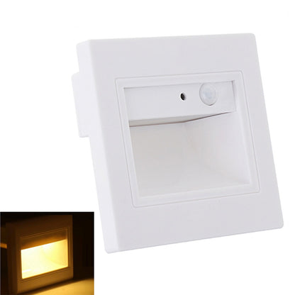 ELECTROPRIME YK2306 Warm White Light Motion Sensor COB LED Wall Light for Stairs Step Corner, AC 85-265V
