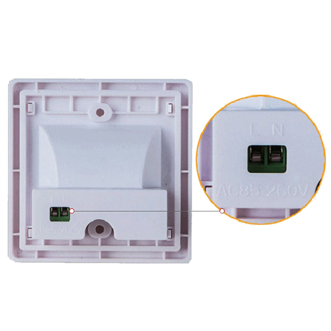 ELECTROPRIME YK2306 Warm White Light Motion Sensor COB LED Wall Light for Stairs Step Corner, AC 85-265V