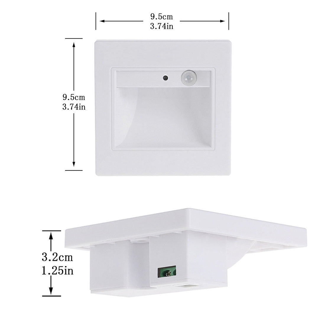 ELECTROPRIME YK2306 Warm White Light Motion Sensor COB LED Wall Light for Stairs Step Corner, AC 85-265V
