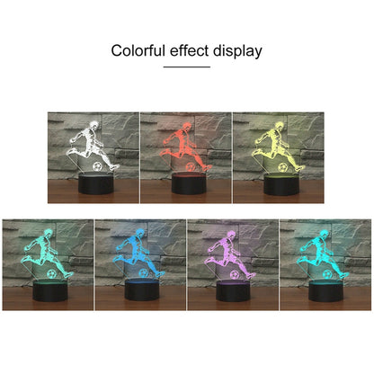ELECTROPRIME Play Football Black Base Creative 3D LED Decorative Night Light, 16 Color Remote Control Version