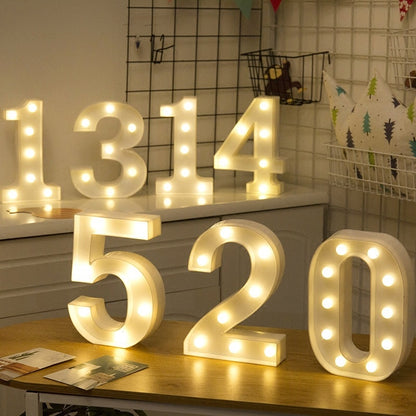 ELECTROPRIME Digit 0 Shape Decoration Light, Dry Battery Powered Warm White Standing Hanging Holiday Light