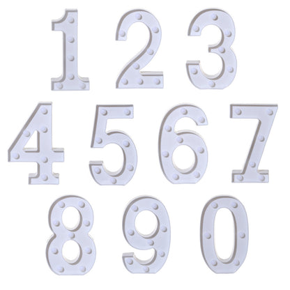 ELECTROPRIME Digit 7 Shape Decoration Light, Dry Battery Powered Warm White Standing Hanging Holiday Light