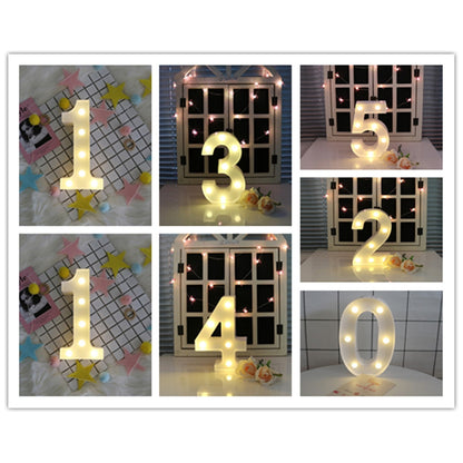 ELECTROPRIME Digit 9 Shape Decoration Light, Dry Battery Powered Warm White Standing Hanging Holiday Light
