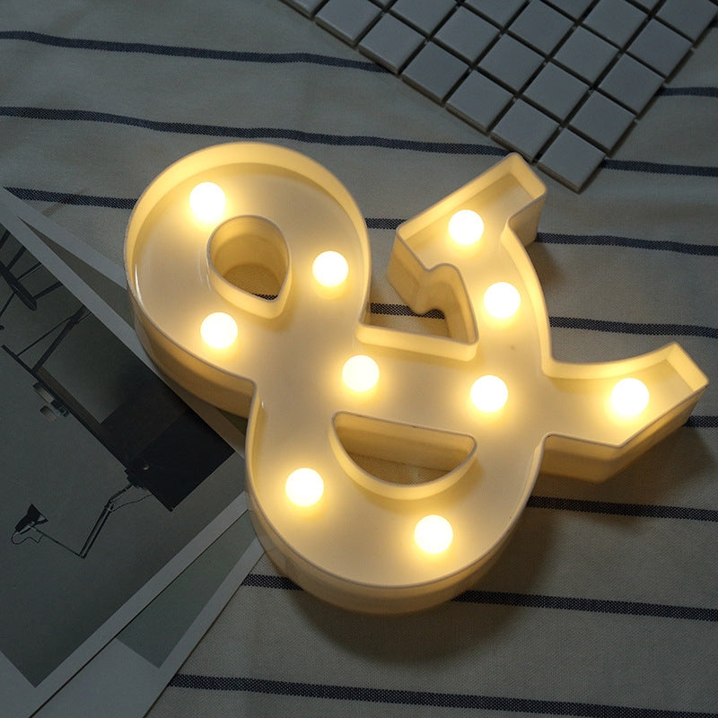 ELECTROPRIME Symbol Shape Decorative Light, Dry Battery Powered Warm White Standing Hanging LED Holiday Light