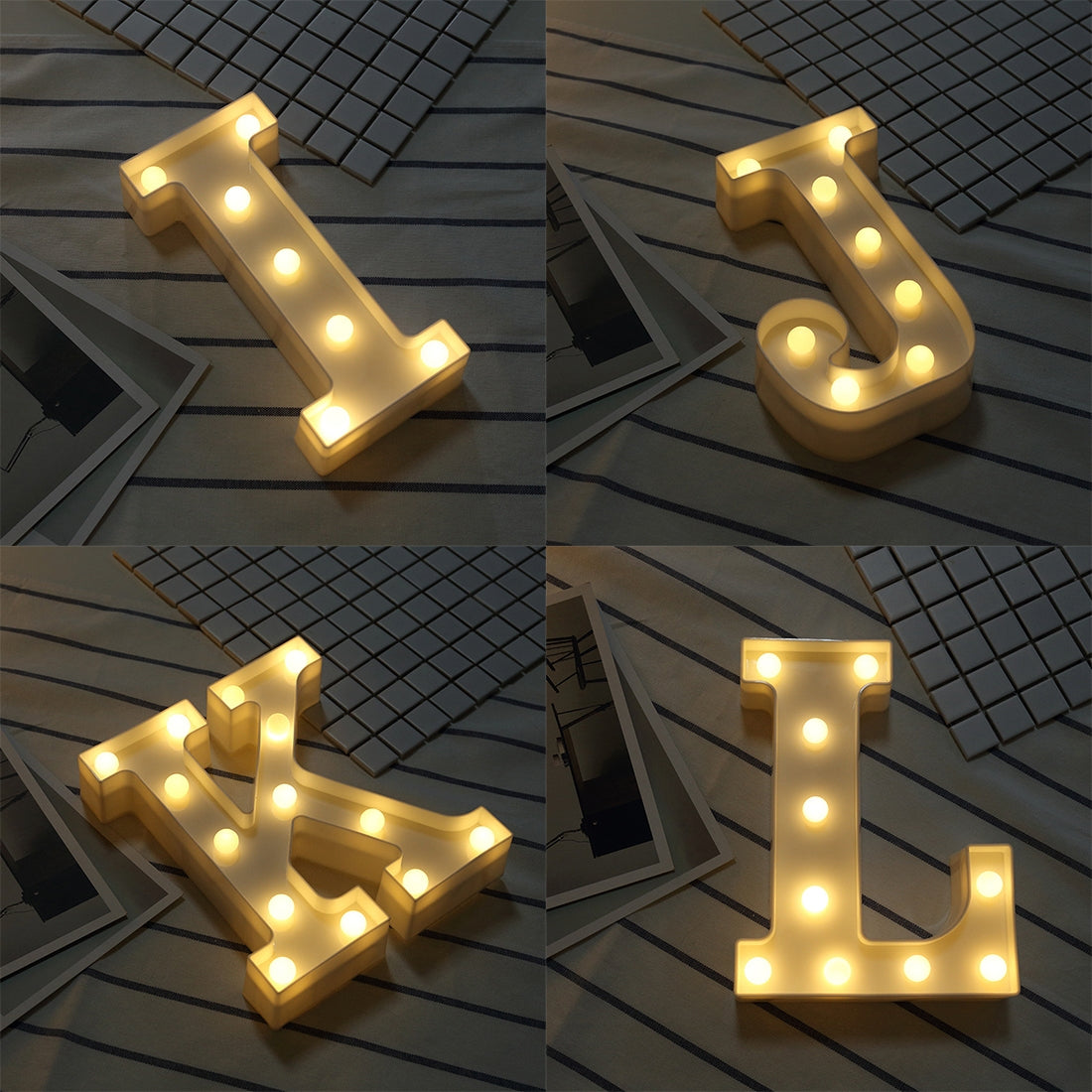 ELECTROPRIME Symbol Shape Decorative Light, Dry Battery Powered Warm White Standing Hanging LED Holiday Light