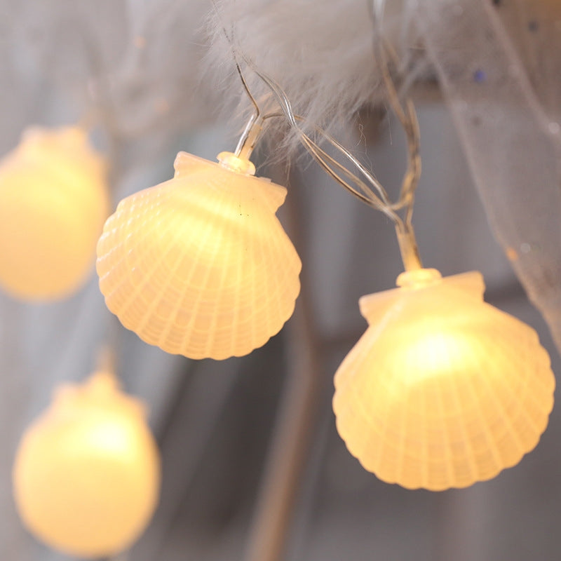 ELECTROPRIME 3m Shell Shape USB Plug Romantic LED String Holiday Light, 20 LEDs Teenage Style Warm Fairy Decorative Lamp for Christmas, Wedding, Bedroom(Warm White)