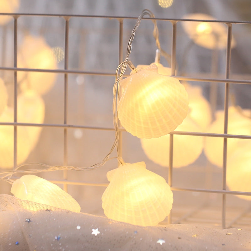 ELECTROPRIME 3m Shell Shape USB Plug Romantic LED String Holiday Light, 20 LEDs Teenage Style Warm Fairy Decorative Lamp for Christmas, Wedding, Bedroom(Warm White)