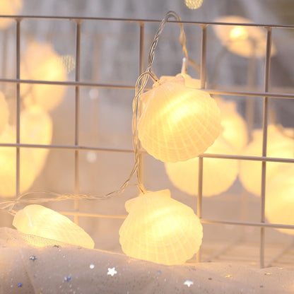 ELECTROPRIME 3m Shell Shape USB Plug Romantic LED String Holiday Light, 20 LEDs Teenage Style Warm Fairy Decorative Lamp for Christmas, Wedding, Bedroom(Warm White)