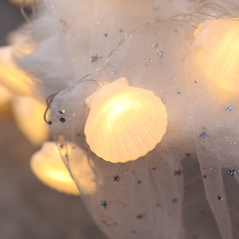 ELECTROPRIME 3m Shell Shape USB Plug Romantic LED String Holiday Light, 20 LEDs Teenage Style Warm Fairy Decorative Lamp for Christmas, Wedding, Bedroom(Warm White)