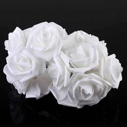 ELECTROPRIME 3m Rose Shape USB Plug Romantic LED String Holiday Light, 20 LEDs Teenage Style Warm Fairy Decorative Lamp for Christmas, Wedding, Bedroom(Warm White)