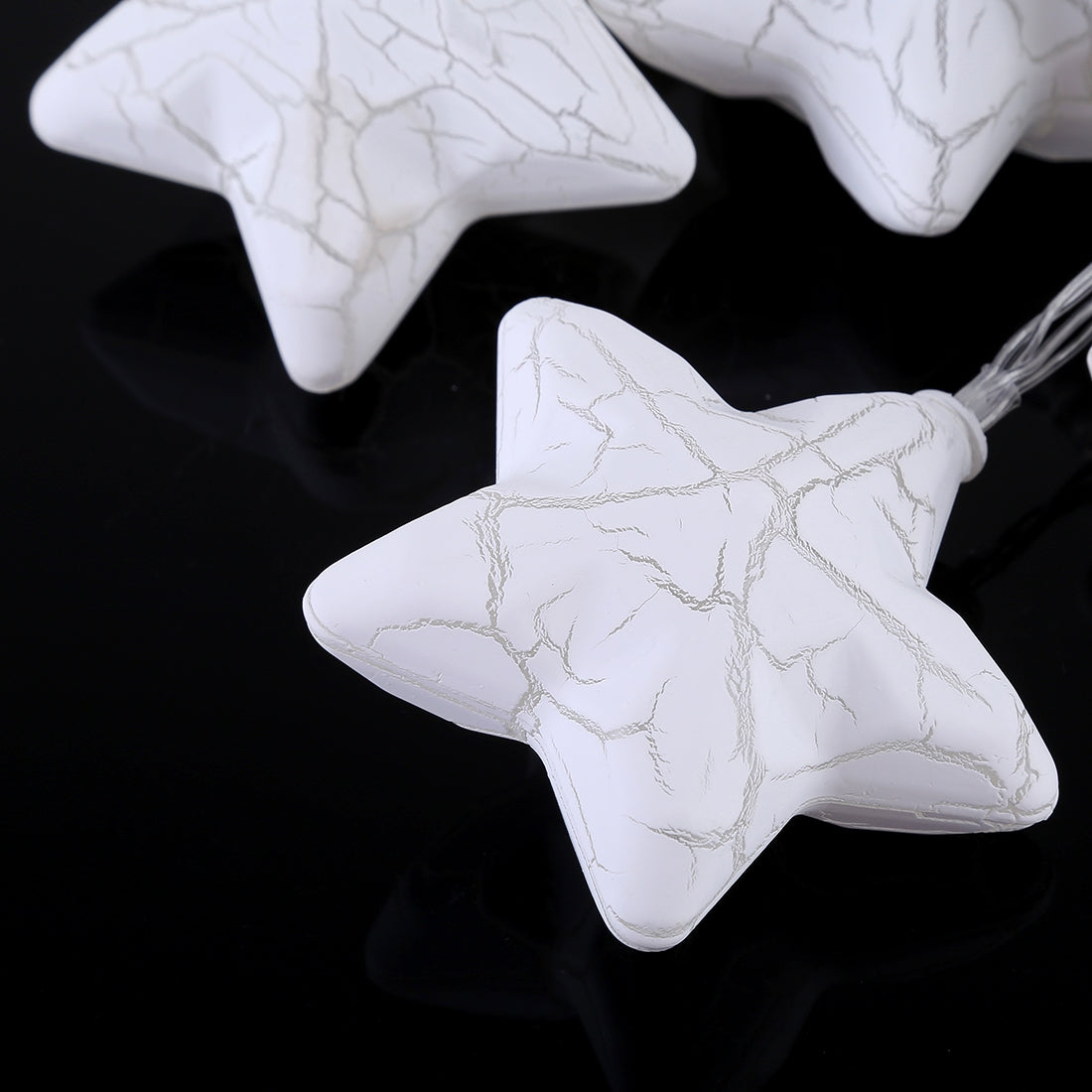 ELECTROPRIME 3m Cracked Star USB Plug Romantic LED String Holiday Light, 20 LEDs Teenage Style Warm Fairy Decorative Lamp for Christmas, Wedding, Bedroom(Warm White)