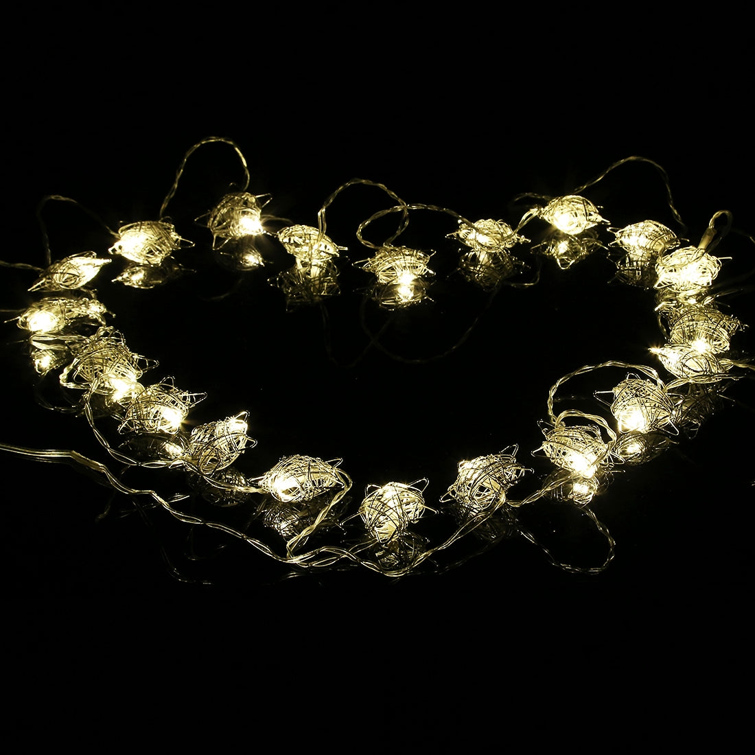 ELECTROPRIME 3m Hollow Star USB Plug Romantic LED String Holiday Light, 20 LEDs Teenage Style Warm Fairy Decorative Lamp for Christmas, Wedding, Bedroom(Warm White)