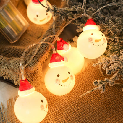 ELECTROPRIME 1.5m Snowman LED Holiday String Light, 10 LEDs 2 x AA Batteries Box Powered Warm Fairy Decorative Lamp for Christmas, Party, Bedroom(Warm White)