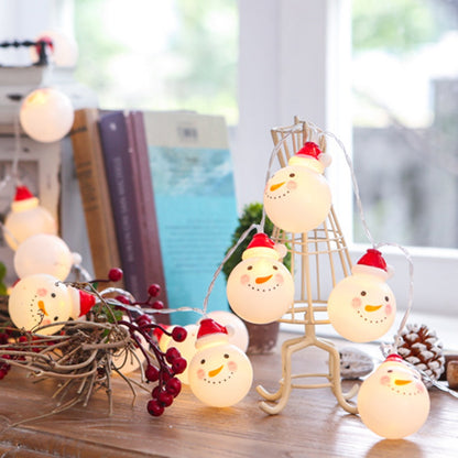 ELECTROPRIME 3m Snowman LED Holiday String Light, 20 LEDs USB Plug Warm Fairy Decorative Lamp for Christmas, Party, Bedroom (Warm White)