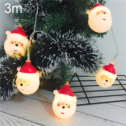 ELECTROPRIME 3m Santa Claus LED Holiday String Light, 20 LEDs USB Plug Warm Fairy Decorative Lamp for Christmas, Party, Bedroom (Warm White)