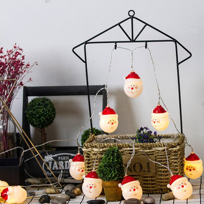 ELECTROPRIME 3m Santa Claus LED Holiday String Light, 20 LEDs USB Plug Warm Fairy Decorative Lamp for Christmas, Party, Bedroom (Warm White)
