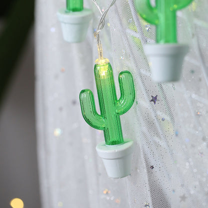 ELECTROPRIME 3m Cactus Potted USB Plug Romantic LED String Holiday Light, 20 LEDs Teenage Style Warm Fairy Decorative Lamp for Christmas, Wedding, Bedroom (Warm White)