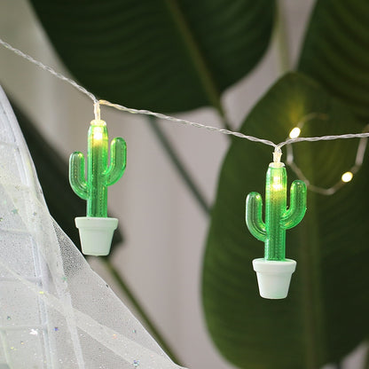 ELECTROPRIME 3m Cactus Potted USB Plug Romantic LED String Holiday Light, 20 LEDs Teenage Style Warm Fairy Decorative Lamp for Christmas, Wedding, Bedroom (Warm White)