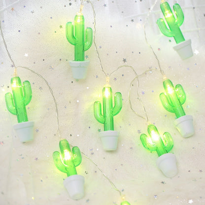ELECTROPRIME 3m Cactus Potted USB Plug Romantic LED String Holiday Light, 20 LEDs Teenage Style Warm Fairy Decorative Lamp for Christmas, Wedding, Bedroom (Warm White)