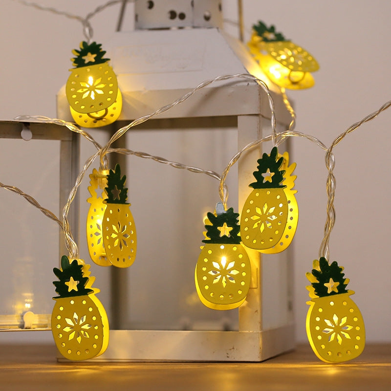 ELECTROPRIME 3m Iron Double-sided Pineapple USB Plug Romantic LED String Holiday Light, 20 LEDs Teenage Style Warm Fairy Decorative Lamp for Christmas, Wedding, Bedroom (Warm White)