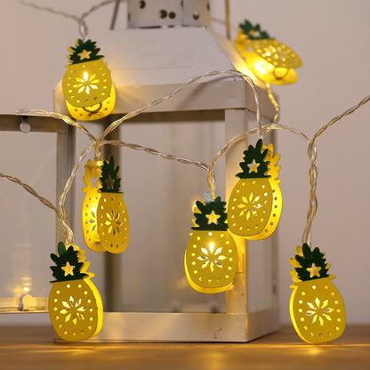 ELECTROPRIME 3m Iron Double-sided Pineapple USB Plug Romantic LED String Holiday Light, 20 LEDs Teenage Style Warm Fairy Decorative Lamp for Christmas, Wedding, Bedroom (Warm White)