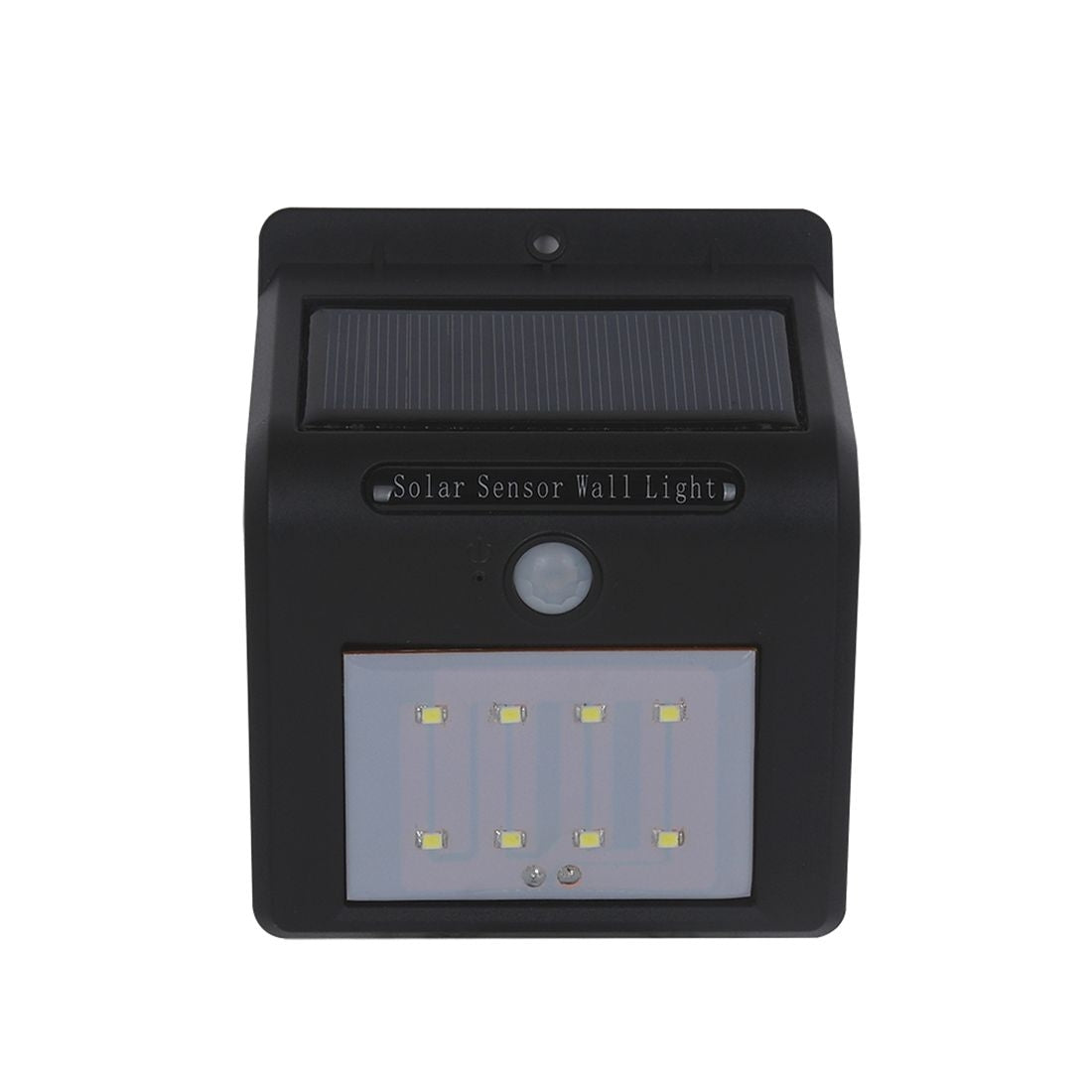 ELECTROPRIME IP65 Waterproof White Light, 8 LEDs Solar Motion Sensor Wall Light with Solar Panel