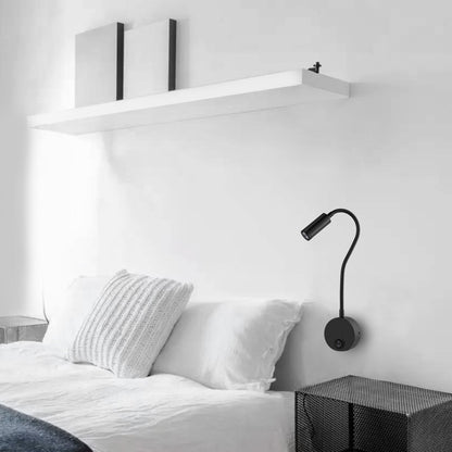 ELECTROPRIME 3W Flexible Goose Neck Warm White LED Reading Lamp Light , 160 LM 3000-3200K Hose Spotlight Lamp Wall Mount Light Wall Sconce Lamp, Got the CE / FCC Certification, Goose Neck Length: 30cm, US/EU Plug, Default Delivery US Plug