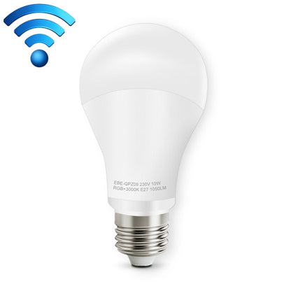 ELECTROPRIME E27 10W Color Changing WiFi Smart LED Light Bulb, 14 LEDs 3000K+RGB 1050 LM Works with Alexa & Google Home, AC 230V
