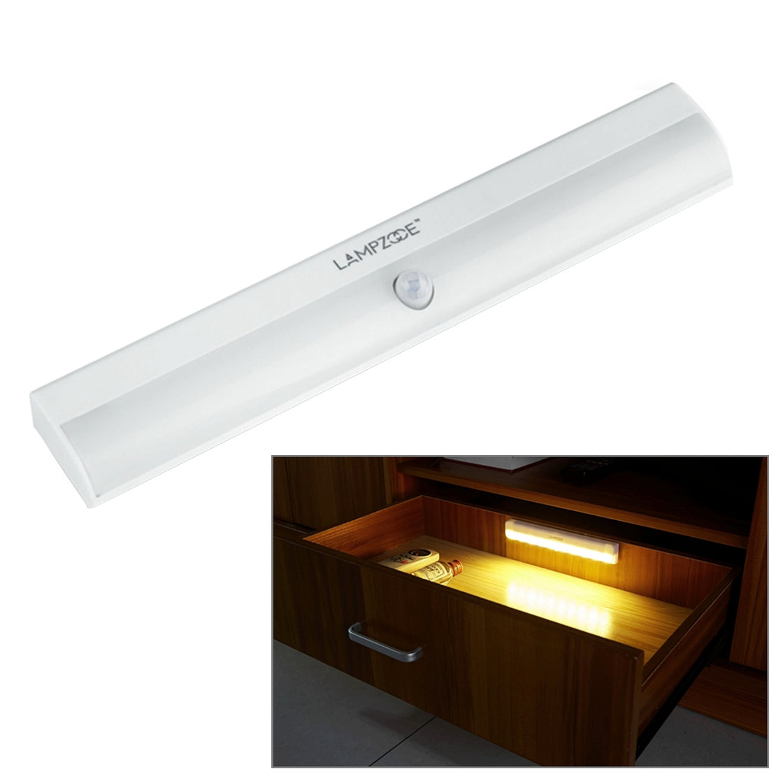 ELECTROPRIME 1W 120LM Infrared Motion Sensor LED Light, LAMPZ00E CL-G01 Sensor Distance 0-3m(Yellow Light)