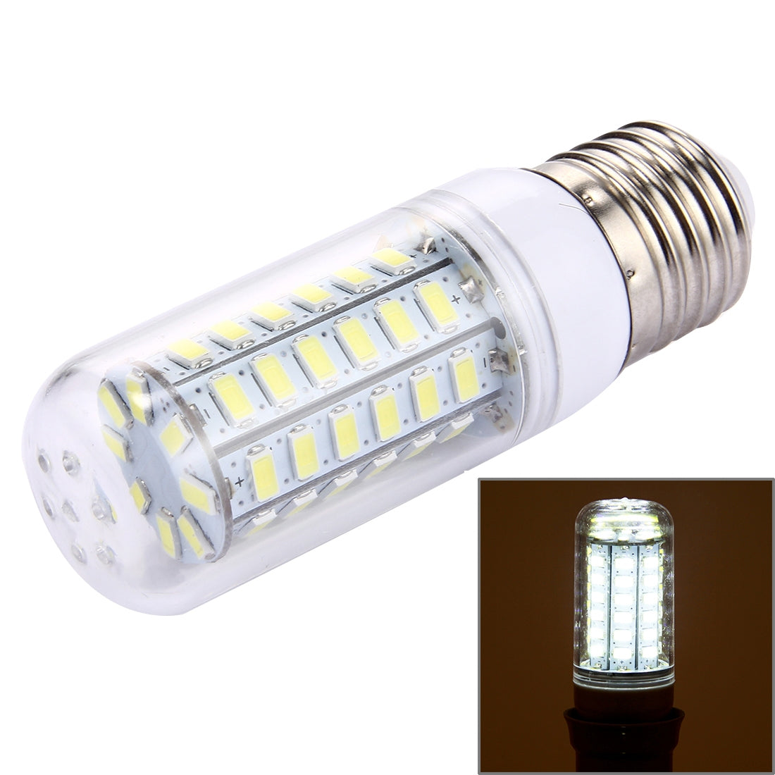ELECTROPRIME E27 5W LED Corn Light, 56 LEDs SMD 5730 Bulb, AC 220V