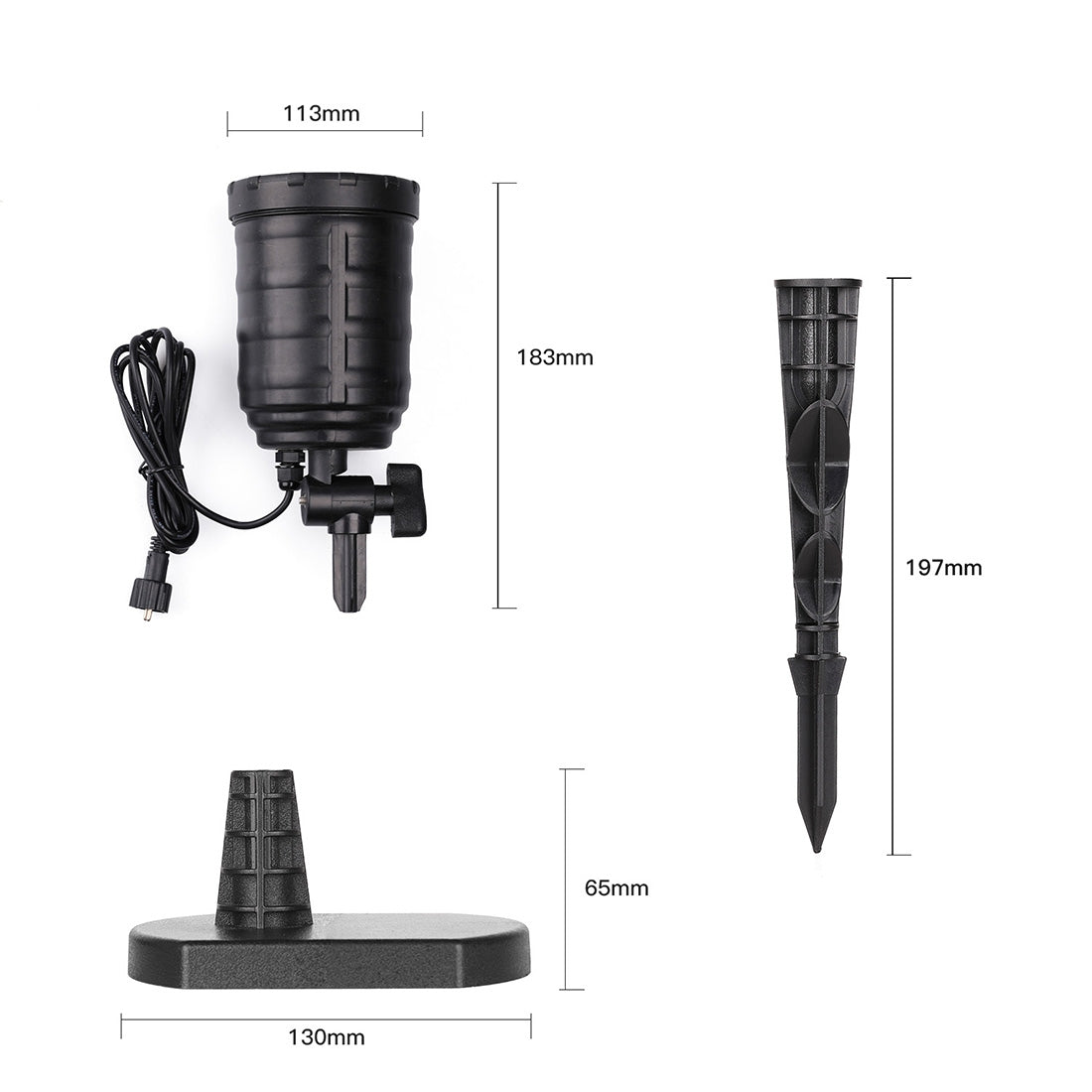 ELECTROPRIME Blinblin CPF-LED 9W RGB IP65 Waterproof ABS Shell Landscape Light, Lawn Lamp Floodlight with 12-keys Remote Control