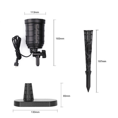 ELECTROPRIME Blinblin CPF-LED 9W RGB IP65 Waterproof ABS Shell Landscape Light, Lawn Lamp Floodlight with 12-keys Remote Control