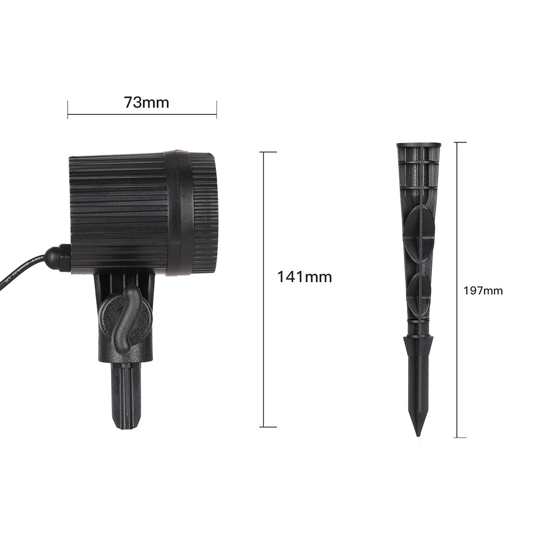 ELECTROPRIME Blinblin CPS-L101 2W IP65 Waterproof White Light ABS Shell Landscape Light, Single Pattern Outdoor Lawn Lamp