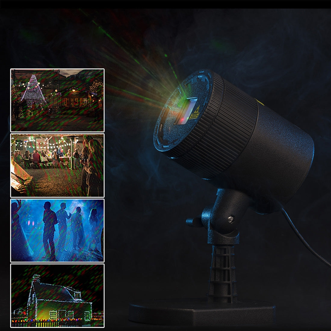 ELECTROPRIME Blinblin CMF-A101 IP65 Waterproof ABS Shell Landscape Light, Dynamic Red + Green Laser Mini Outdoor Lamp