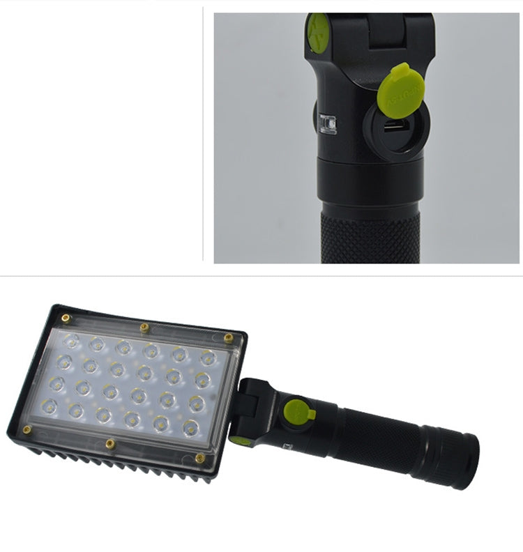 ELECTROPRIME LED Charging Portable Handheld Mobile Work Light with Red and Blue Flash Emergency Light