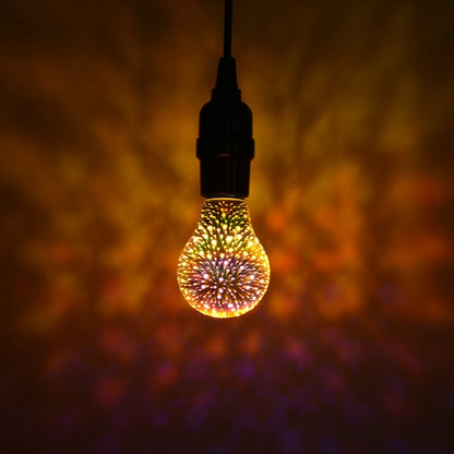 ELECTROPRIME A60 E27 4W IP65 Waterproof Warm White 3D Fireworks LED Bulb, 2700K 48 LEDs SMD 2835 Vintage Atmosphere Decoration Art Lamp, AC 85-265V