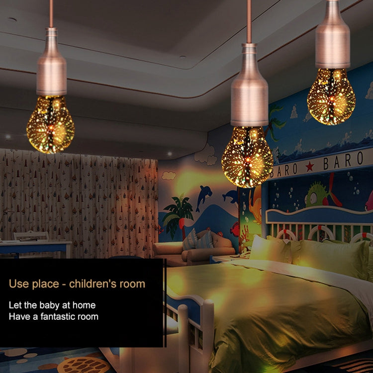 ELECTROPRIME A60 E27 4W IP65 Waterproof Warm White 3D Fireworks LED Bulb, 2700K 48 LEDs SMD 2835 Vintage Atmosphere Decoration Art Lamp, AC 85-265V