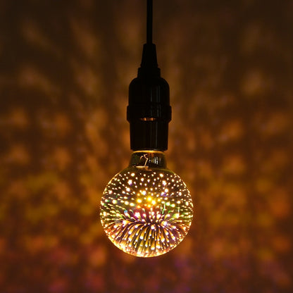 ELECTROPRIME G80 E27 4W IP65 Waterproof Warm White 3D Fireworks LED Bulb, 2700K 48 LEDs SMD 2835 Vintage Atmosphere Decoration Art Lamp, AC 85-265V