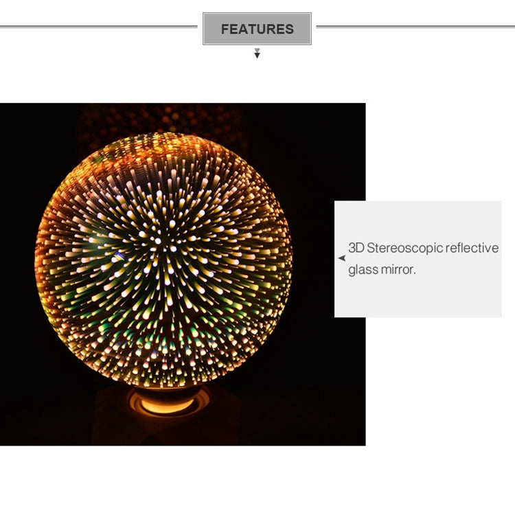 ELECTROPRIME G80 E27 4W IP65 Waterproof Warm White 3D Fireworks LED Bulb, 2700K 48 LEDs SMD 2835 Vintage Atmosphere Decoration Art Lamp, AC 85-265V