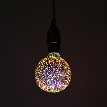 ELECTROPRIME G95 E27 4W IP65 Waterproof Warm White 3D Fireworks LED Bulb, 2700K 48 LEDs SMD 2835 Vintage Atmosphere Decoration Art Lamp, AC 85-265V